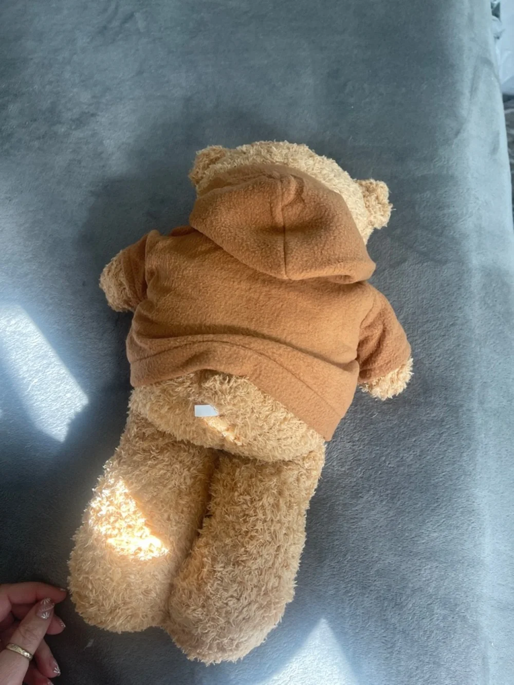 Plush Brown Teddy Bear in Brown Hoodie - Soft Kids Toy new